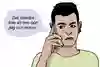 Person som pratar i telefon och säger "Det kändes inte så bra när jag var hos er". Illustration